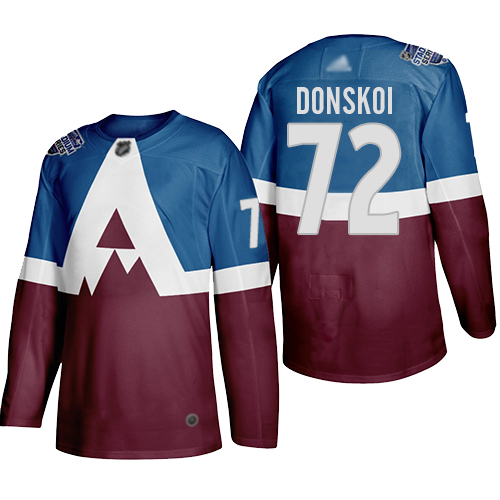 Men Adidas Colorado Avalanche #72 Joonas Donskoi  2020 Stadium Series Burgundy Stitched NHL Jersey